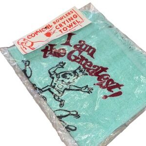 Vintage 1960s Funny Comical Bowling Crying Towel Birthday Gag Gift NEW DEADSTOCK